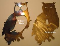 Owl Metal Wall Switch Plate Cover 1 small