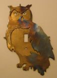 Owl Metal Wall Switch Plate Cover 3 small