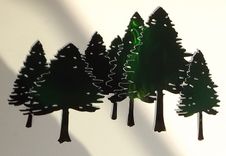 Pine Forest Metal Wall Art Sculpture 2 small