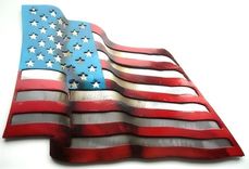 United States Flag Wall Sculpture 3 small