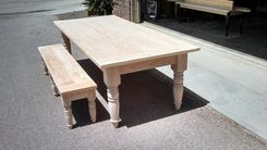Turned Leg Farmhouse Table 6 small