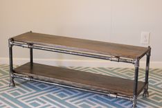 Industrial Pipe And Wood Coffee Table 2 small