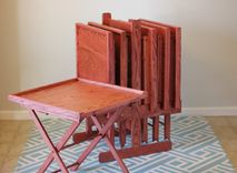 Tv Trays- Solid Red Oak 1 small