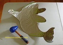 Orca Killer Whale Sculpture - Aluminum Metal Whale Wall Art 3 small