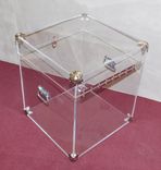 Acrylic End Table With Opening Top And Trunk Hardware - Hand Crafted, Custom Made 3 small