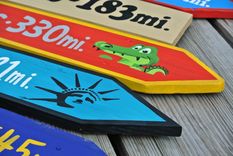 Outdoor Family Gift For Christmas. Garden Decor Arrow Wood Sign. Backyard Decor. 5 small