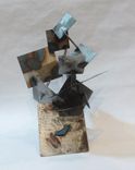 Square Abstract Metal Sculpture 2 small