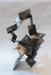 Square Abstract Metal Sculpture 3 small