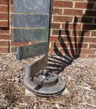 Outdoor Abstract Metal Windmill Rotating Scultpure, Yard Art Or Interior Art 2 small