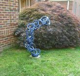 Outdoor Abstract Metal Scultpure, Yard Art Or Interior Art 3 small