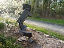 Large Outdoor Abstract Rock And Metal Scultpure, Yard Art Or Interior Art 3 small