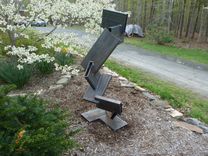 Large Outdoor Abstract Rock And Metal Scultpure, Yard Art Or Interior Art 4 small
