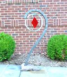 Outdoor Abstract Rock And Metal Scultpure, Yard Art Or Interior Art 5 small