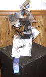 Square Abstract Metal Sculpture 5 small