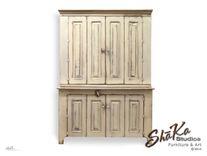 Shabby Cottage Chic Tv Cabinet With Bi-Fold Wrap Around Doors 1 small