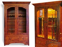 Tiger Maple Executive Gun Cabinet And Den Chair 4 small