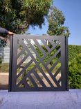 Contemporary Modern Metal Gate #2310 R. O. width 36" by 60" H 2 small