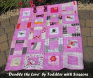Double-Sided Baby Clothes Memory Quilt - Medium Size - 40 Blocks - Approx 40" X 50" 1 small