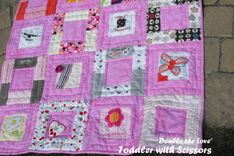 Double-Sided Baby Clothes Memory Quilt - Medium Size - 40 Blocks - Approx 40" X 50" 2 small