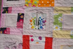 Double-Sided Baby Clothes Memory Quilt - Medium Size - 40 Blocks - Approx 40" X 50" 6 small