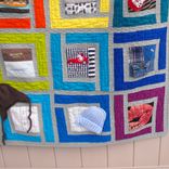 Baby Clothes (T-Shirt) Memory Quilt - Large Size Approx 48" X 48" (16 Squares) 4 small