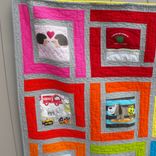 Baby Clothes (T-Shirt) Memory Quilt - Large Size Approx 48" X 48" (16 Squares) 2 small