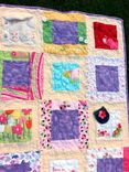 Double-Sided Baby Clothes Memory Quilt - Medium Size - 40 Blocks - Approx 40" X 50" 2 small