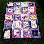 Double-Sided Baby Clothes Memory Quilt - Medium Size - 40 Blocks - Approx 40" X 50" 4 small