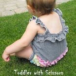 Rainbow Ruffle Butt Romper 3 small