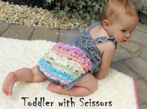 Rainbow Ruffle Butt Romper 4 small