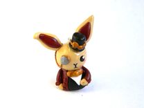 Steampunk Gentlman Rabbit Necklace Pendant 1 small