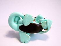 Polymer Clay Mint Chocolate Dragon Sculpture 2 small
