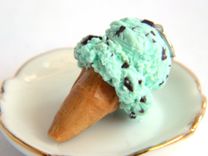 Mint Chocolate Ice Cream Cone Charm 3 small