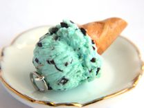 Mint Chocolate Ice Cream Cone Charm 5 small