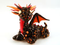 Polymer Clay Fire Dragon Sculpture 1 small