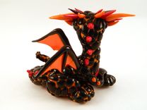 Polymer Clay Fire Dragon Sculpture 3 small