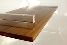 Cast Acrylic & Walnut Coffe Table 3 small