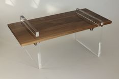 Cast Acrylic & Walnut Coffe Table 4 small