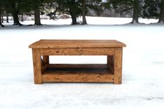 Reclaimed Wood Rustic Style Coffee Table 6 small