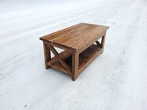 Reclaimed Wood Rustic Style Coffee Table 5 small