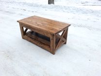 Reclaimed Wood Rustic Style Coffee Table 2 small