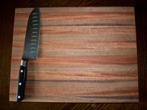 Butcher Block, Cutting Board, End Grain, Black Walnut & African Mahogany 1 small