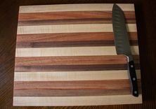 Butcher Block, Cutting Board, End Grain, Walnut, Mahogany & Rock Maple 2 small