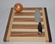 Butcher Block, Cutting Board, End Grain, Walnut, Mahogany, & Rock Maple 3 small