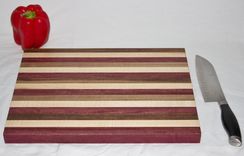 Butcher Block, Cutting Board, Purpleheart, Walnut & Rock Maple 2 small