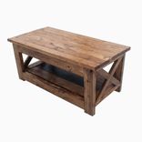 Reclaimed Wood Rustic Style Coffee Table 1 small