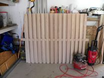 Oak , Queen Over Queen Bunk Bed . 5 small