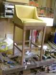 Leather Barstool With Decorative Tacks 1 small