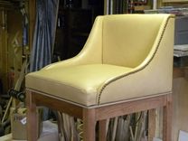 Leather Barstool With Decorative Tacks 2 small