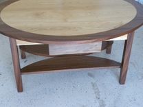 Oval Coffee Table W/ Drawer 2 small